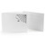 Horizontal white photo folder with black spiderweb design on the front cover Horizontal white photo folder with black spiderweb design on the front cover
