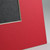 Red mat board frame beveled edge detail Red mat board frame beveled edge detail