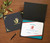 Black certificate folder with gold foil non-profit imprint Black certificate folder with gold foil non-profit imprint