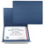 Blank blue paper certificate folder Blank blue paper certificate folder