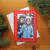 Photo insert Christmas card with holiday lights design