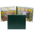 Blank dark green padded photo folio with white moire ribbon inserts Blank dark green padded photo folio with white moire ribbon inserts
