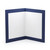 Blue card has a navy border inside with white area for personalization