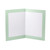 Inside of mint green photo insert card has light green border and white inside