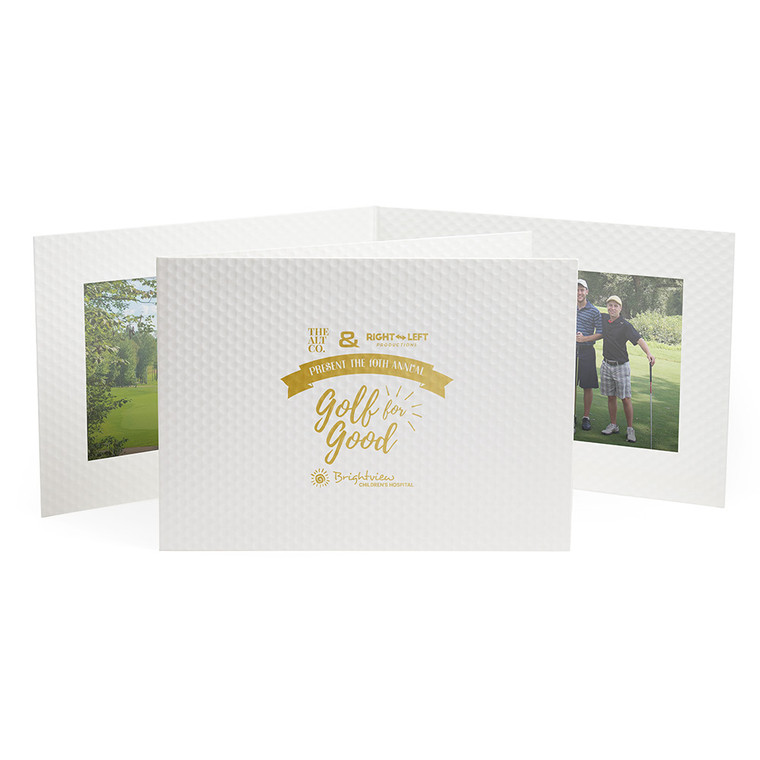 Custom double golf ball photo folder