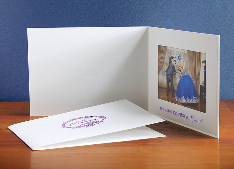 Personalized quinceanera photo folder party favor