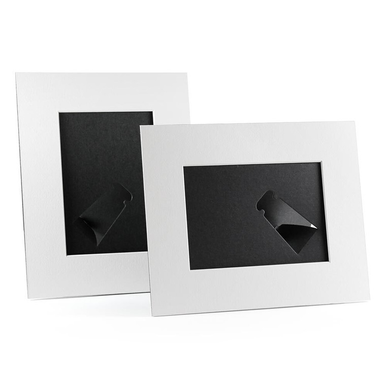 White Mat Board Frame for 4x6, 5x7, 8x10 Studio Style