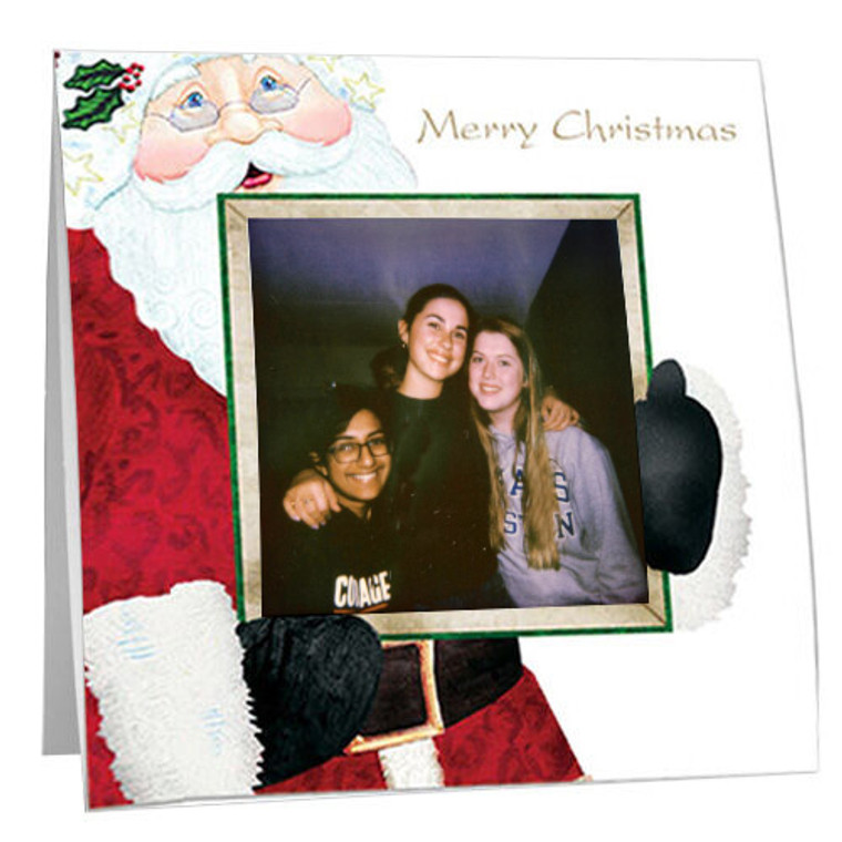 Christmas party Polaroid frame with Santa design