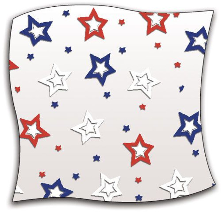 Red, white, and blue USA stars cello bag