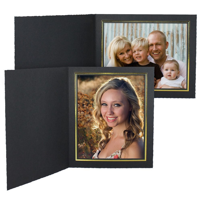 Clearance black portrait folders for horizontal or vertical event or studio pictures