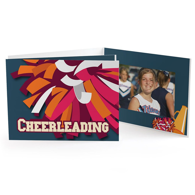 Cheerleading pom-pom photo folder