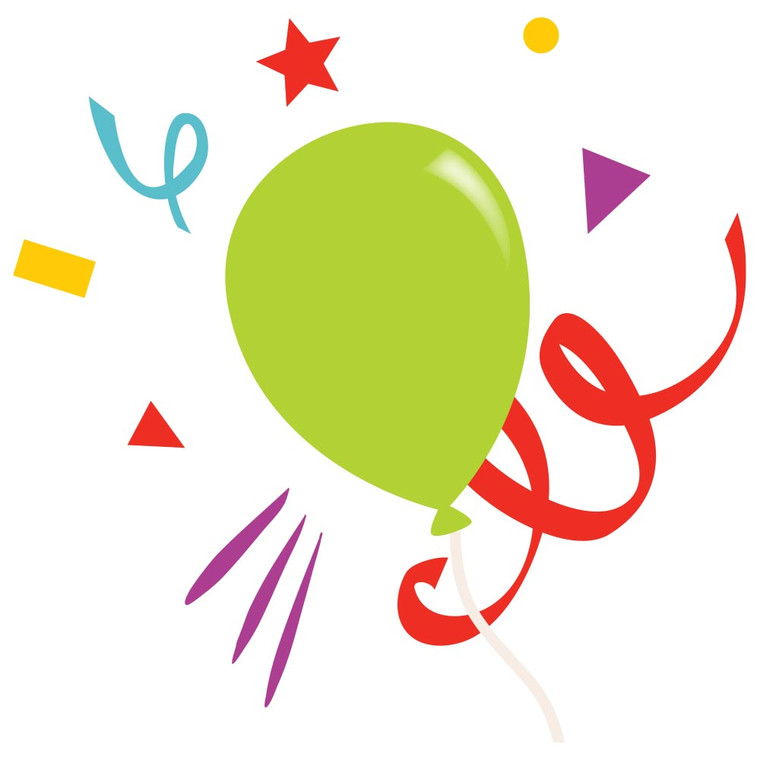 Balloon and confetti icon