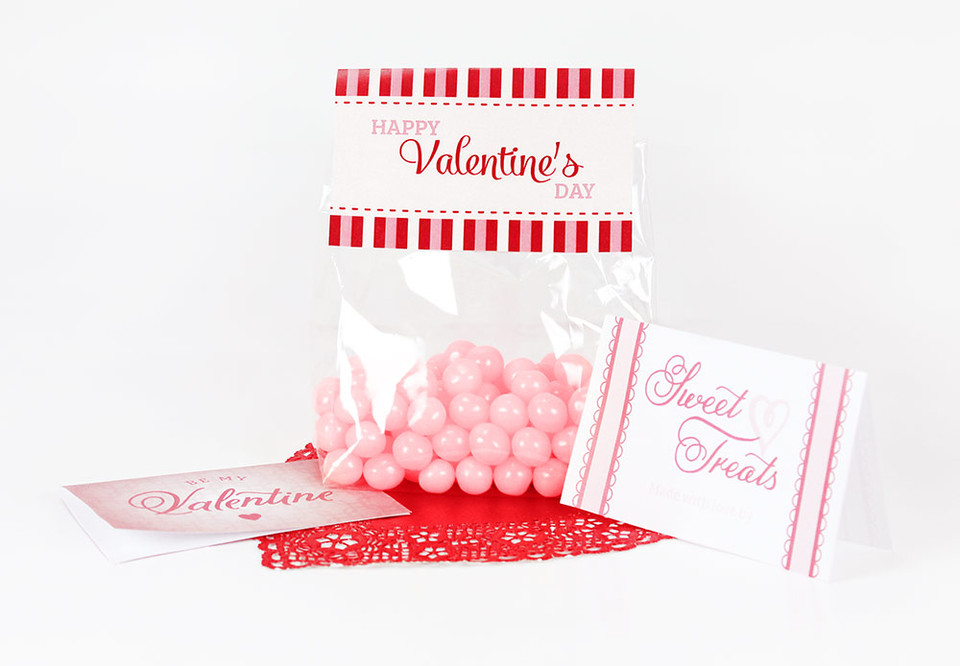 Valentine's Day Hot Chocolate Treat Bag or Party Favor + Free Printable