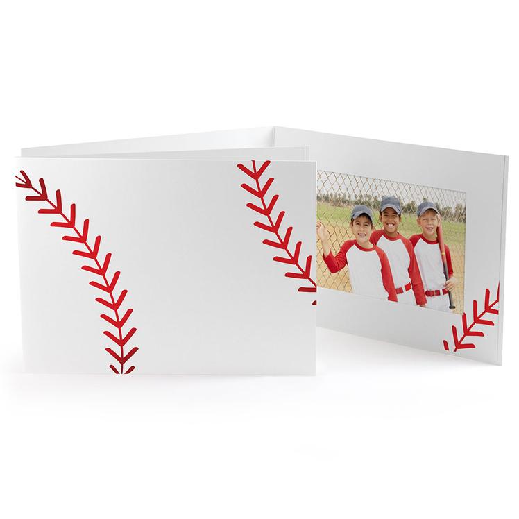 Baseball stitching photo folder