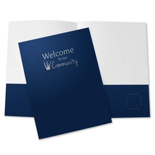 Blue 9x12 welcome folder