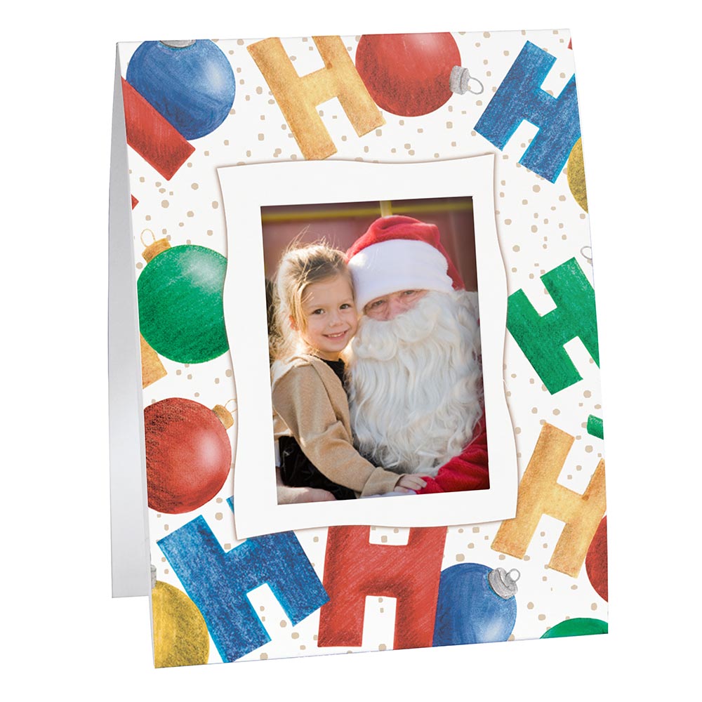 Ho Ho Ho Santa visit Fuji Instax Mini paper frame