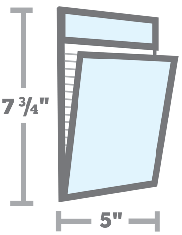 Template for 5x7 flip pad journal