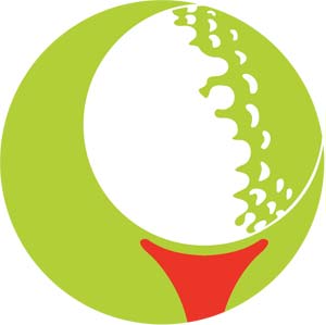 Golf ball and tee icon