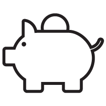 Piggy bank icon