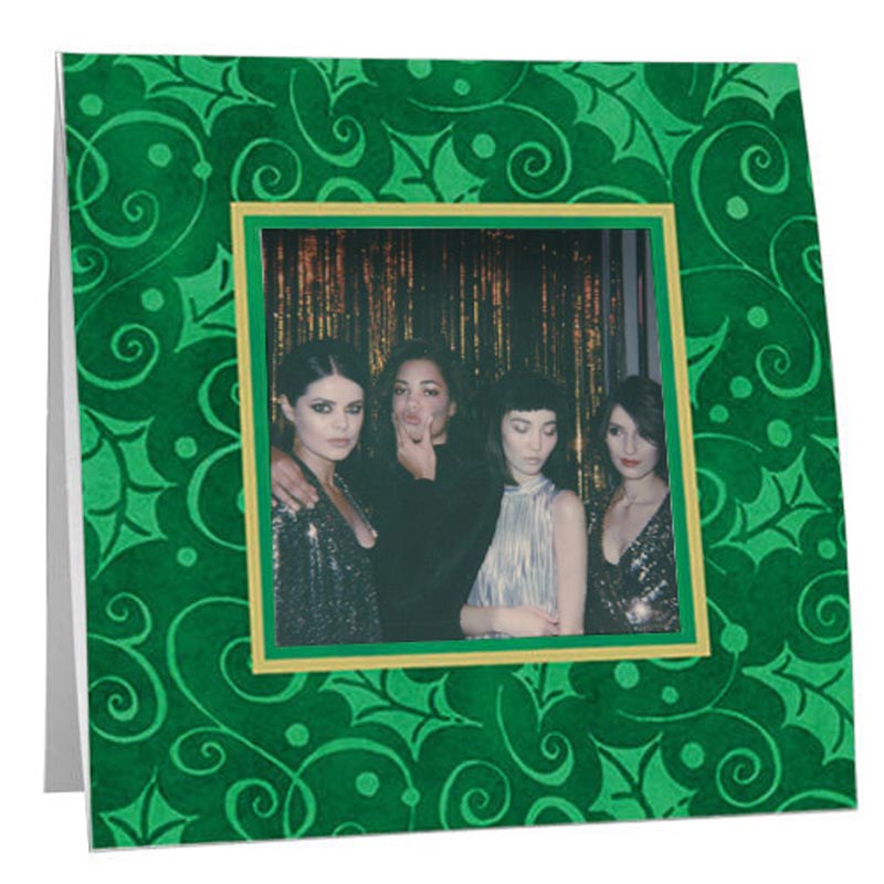 Christmas holly green picture frame for Polaroid prints