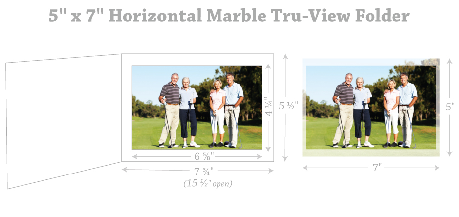 Size Chart for Photo Folders, Frames & Cards | Studio Style