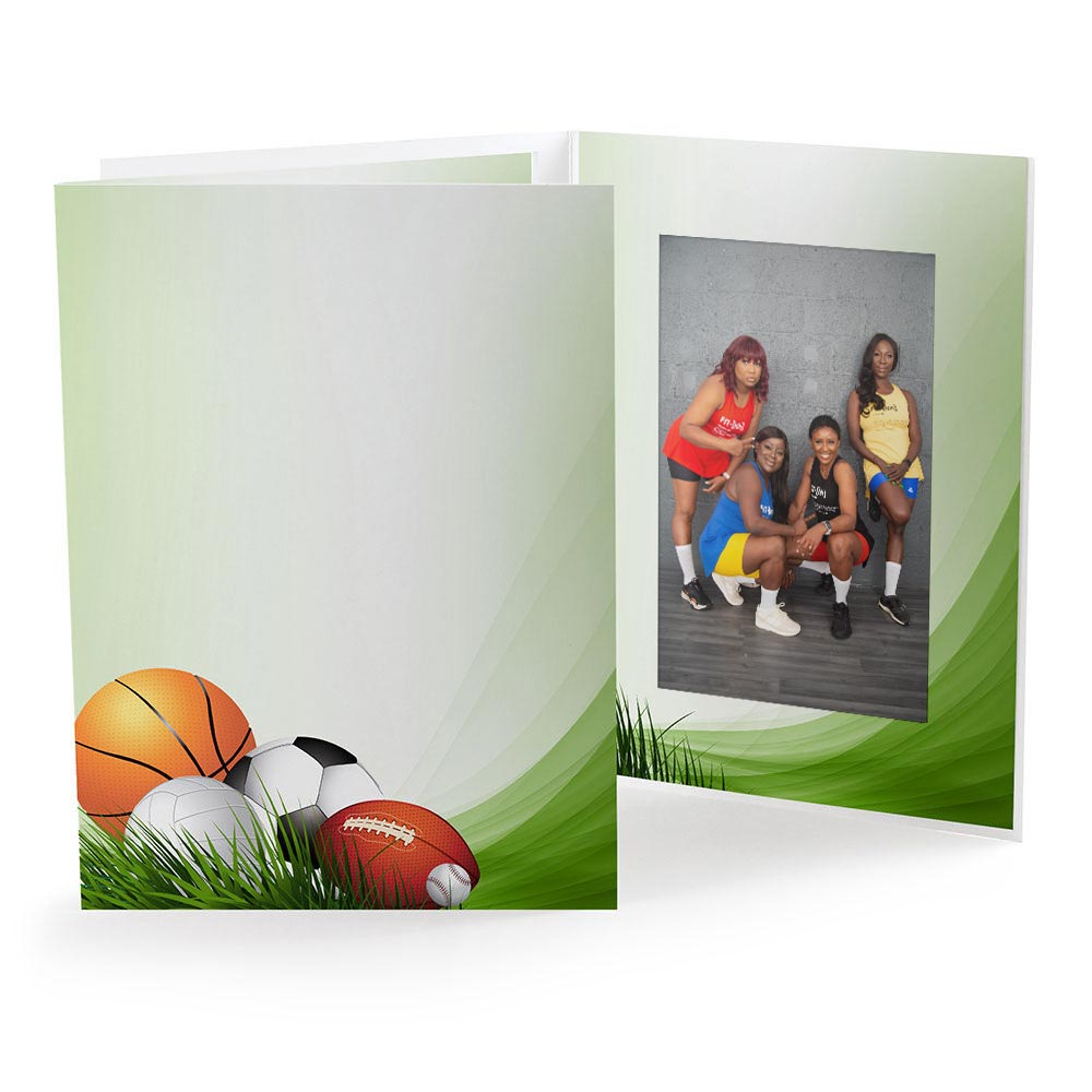 Sports-themed portrait folder