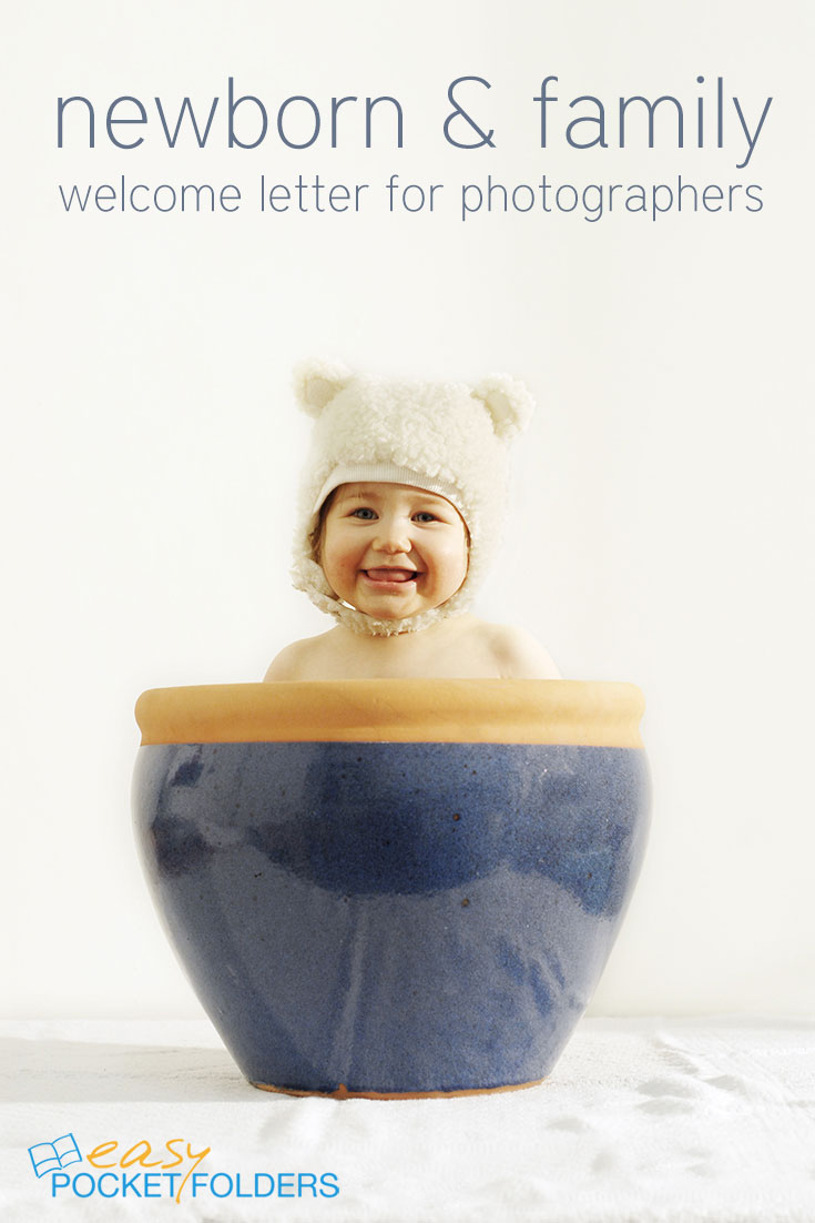 Baby photography welcome letter