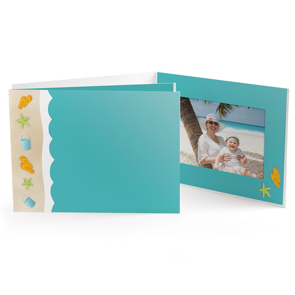 Photo folder with ocean beach theme