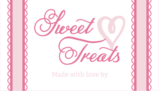 Sweet treats pink picot ribbons treat bag toppers