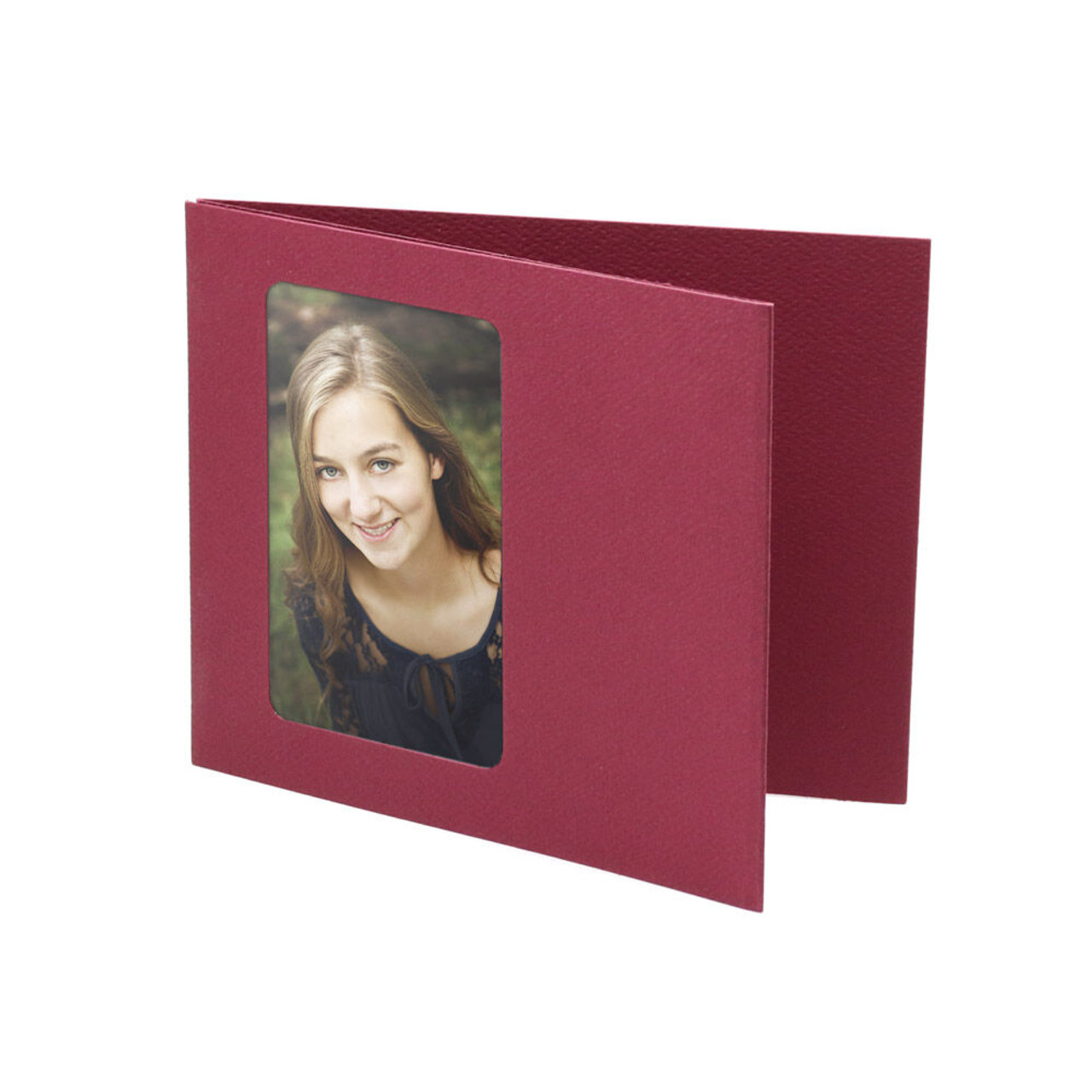 Burgundy wallet photo insert card