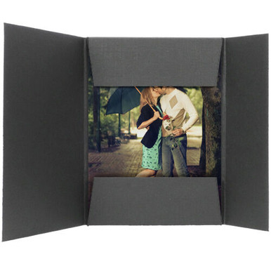 Black slip-in portrait folder • 4x6, 5x7, 8x10