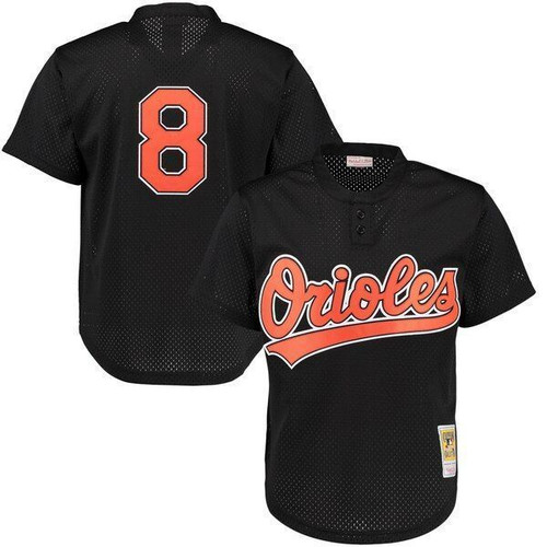 Cal Ripken Jr. Baltimore Orioles Cooperstown Mesh Batting Practice Jersey Jersey Black 2021