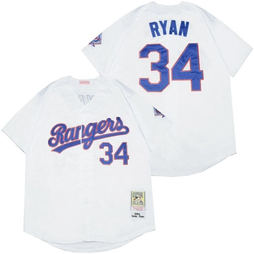 Nolan Ryan 34 Texas Rangers 2021 Mlb Arrival 2021 Mlb Blue Jersey Jersey