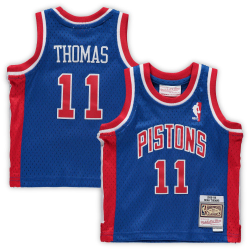 Isiah Thomas Detroit Pistons Mitchell & Ness 1988/89 Hardwood Classics Retired Player Jersey - Blue