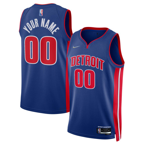Detroit Pistons Nike Replica Replica Replica 2021/22 Diamond Swingman Custom Jersey - Icon Edition - Blue