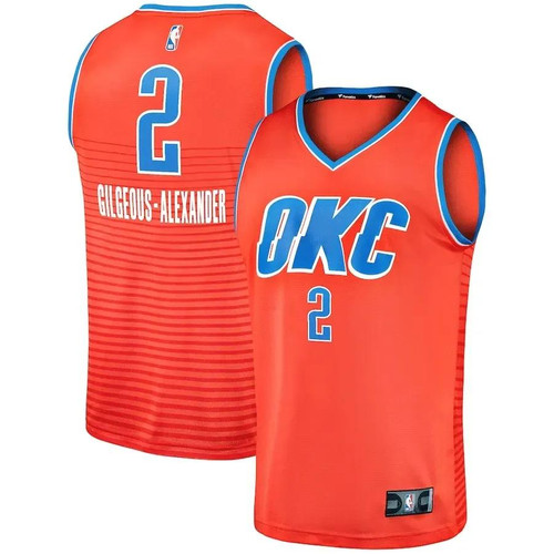 Shai Gilgeous-Alexander Oklahoma City Thunder Fast Break Team Replica Nba Jersey - Statement Edition - Orange