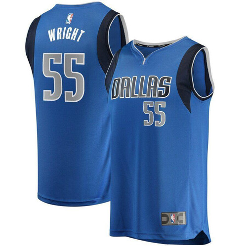Delon Wright Dallas Mavericks Fast Break Jersey Royal Icon Edition 2019