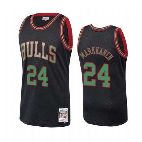 Men'S Chicago Bulls Lauri Markkanen Black Collection Jersey