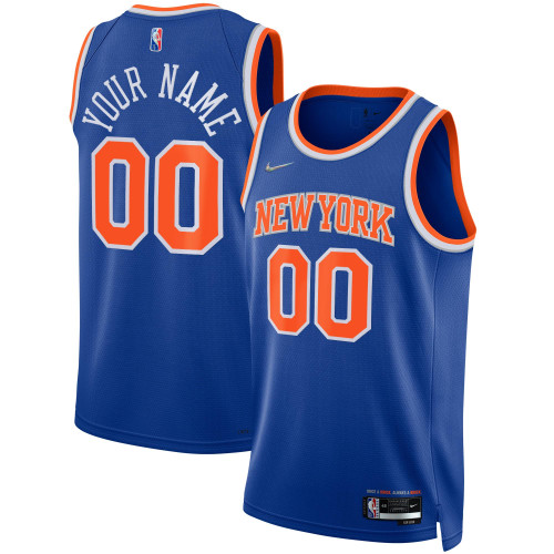 New York Knicks Nike Replica Replica Replica 2021/22 Diamond Swingman Custom Jersey - Icon Edition - Blue