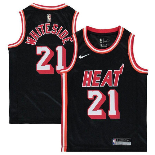 Hassan Whiteside Miami Heat  Hardwood Classics Jersey Black 2019