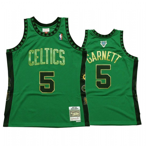 Boston Celtics Kevin Garnett #5 Green Hall Of Fame Jersey