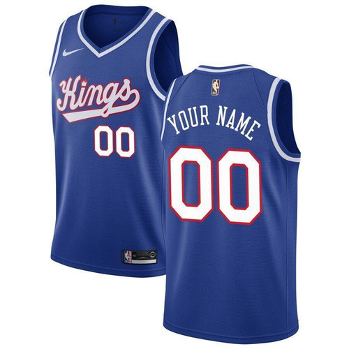 Sacramento Kings Hardwood Classics Custom Jersey Blue
