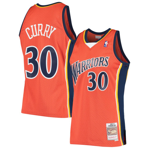 Stephen Curry Golden State Warriors Mitchell & Ness 2009/10 Hardwood Classics Swingman Jersey - Orange