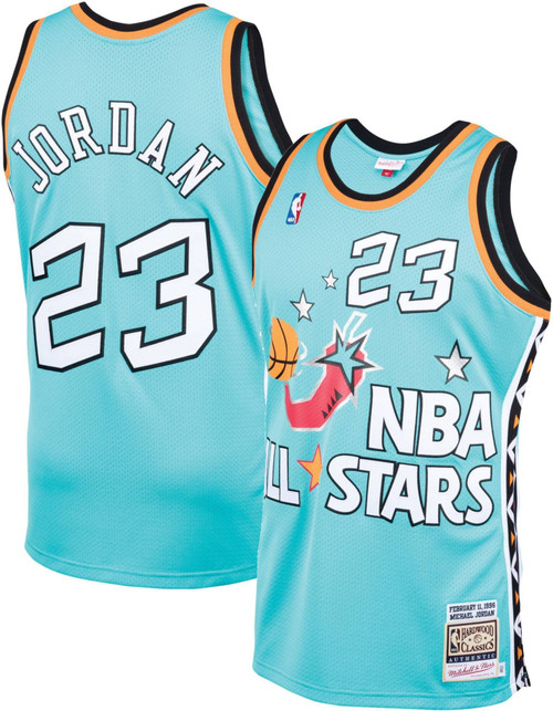 Mitchell & Ness Men'S Chicago Bulls All Star Game '96 Michael Jordan #23 Teal Swingman Jersey