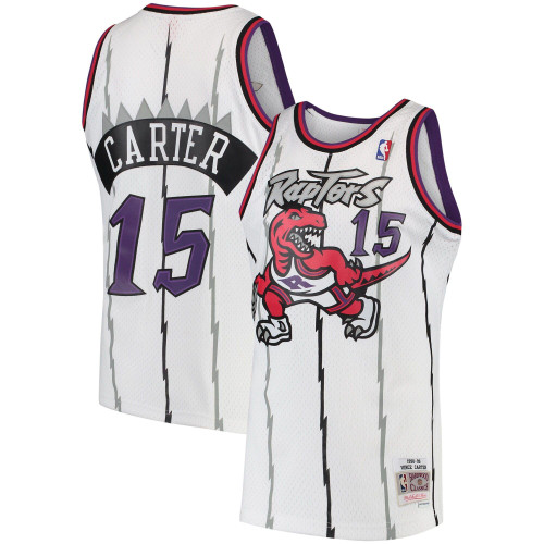 Vince Carter Toronto Raptors 1997/98 Hardwood Classics White Jersey gift for Toronto Raptors fans
