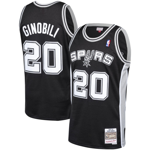 Manu Ginobili San Antonio Spurs Mitchell & Ness 2002-03 Hardwood Classics Player Swingman Jersey - Black