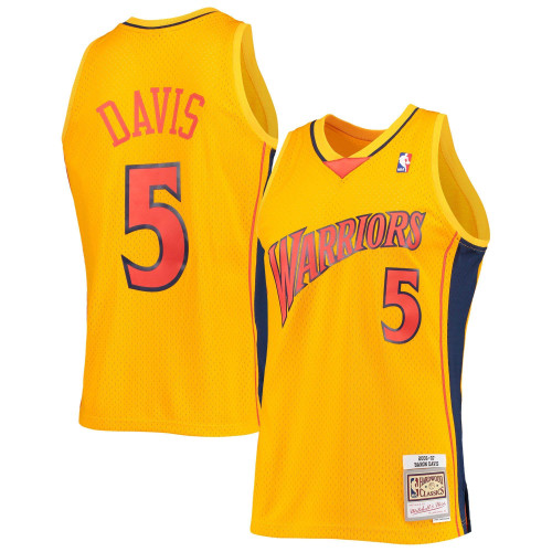 Baron Davis Golden State Warriors Hardwood Classics Reload 20 Gold Jersey gift for Golden State Warriors fans