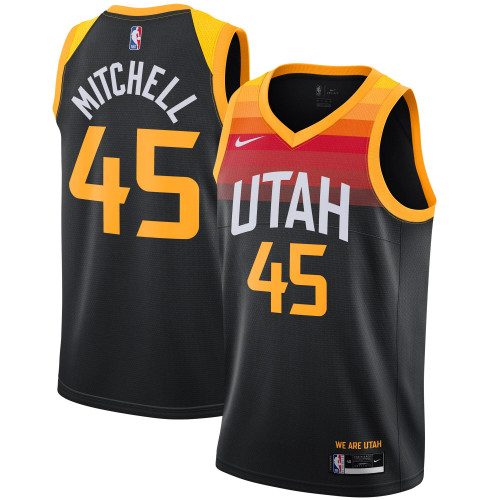 Donovan Mitchell Utah Jazz Nike Replica Replica Replica 2021/22 Swingman Player Jersey Black - City Edition