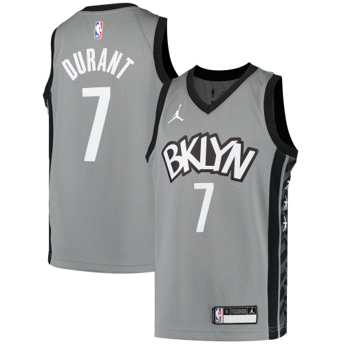 Kevin Durant Brooklyn Nets Jordan Brand  2020/21 Swingman Player Jersey - Gray - Statement Edition