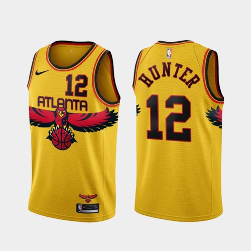 Atlanta Hawks Deandre Hunter 12 Nba 2021-22 City Edition Gold Jersey Gift For Hawks Fans